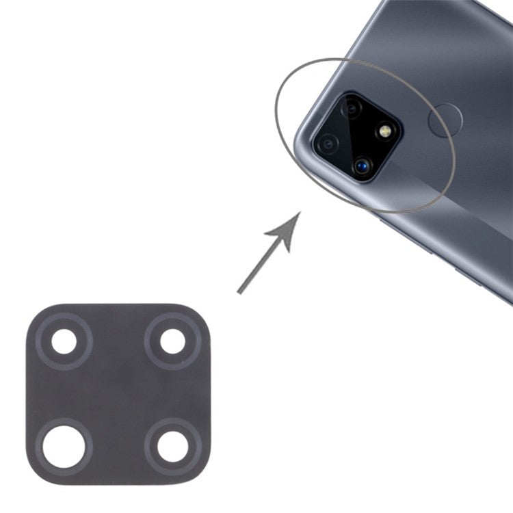 For Realme C25 RMX3193 RMX3191 Rear Back Camera Lens Cover Replacement Part (without Logo)
