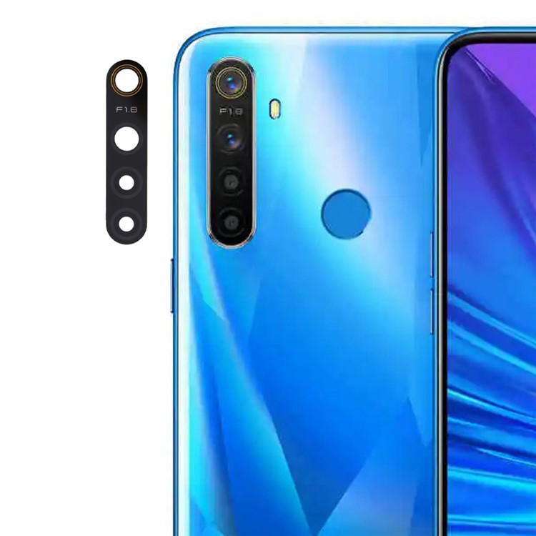 For OPPO Realme 5 Rear Back Camera Lens Cover Replacement Part (without Logo)