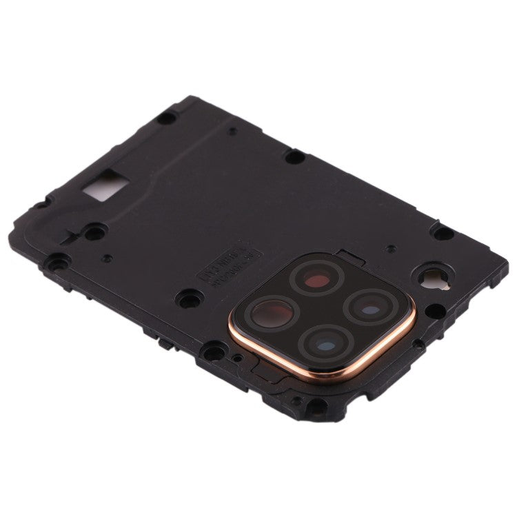For Huawei P40 lite 4G OEM Mainboard Plate Cover + Camera Lens Ring Cover Part with NFC Function (without Logo) - Black