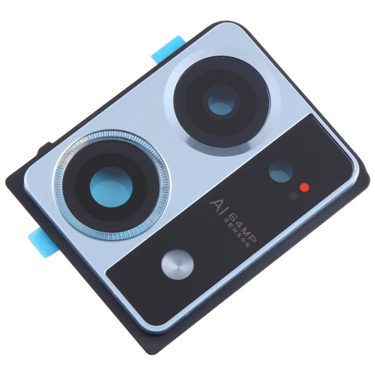 For Oppo Reno7 4G OEM Back Camera Lens Holder Cover with Glass Part (without Logo) - Blue