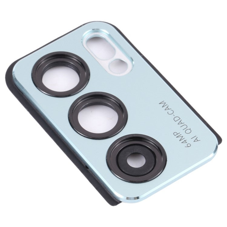 For Oppo Reno6 5G PEQM00 CPH2251 OEM Back Camera Lens Holder Cover with Glass Part (without Logo) - Blue