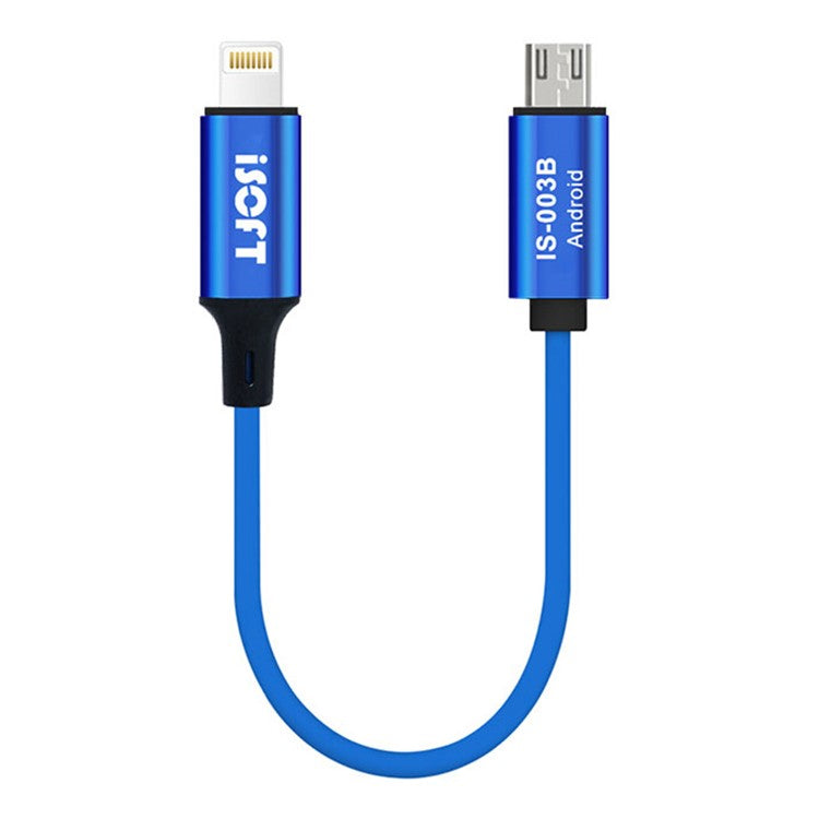 ISOFT IS-003B Data Transmission Cord Lightning to Micro-USB Data Copy Cable