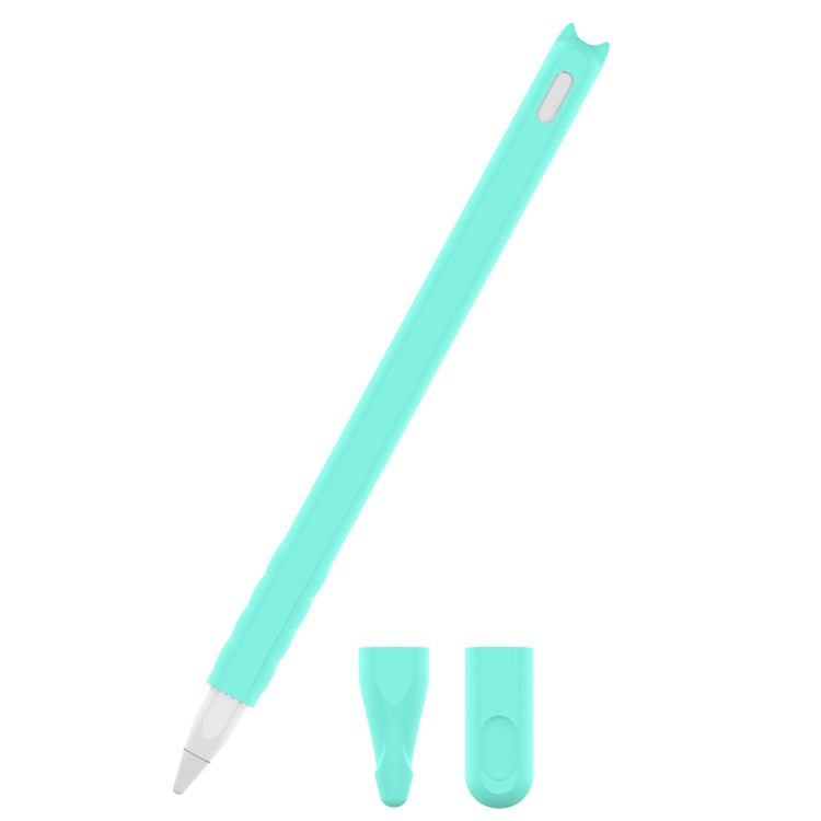 For Apple Pencil Pro / Pencil (2nd Generation) Soft Silicone Protective Pencil Case Wrap Cover Sleeve - Mint Green