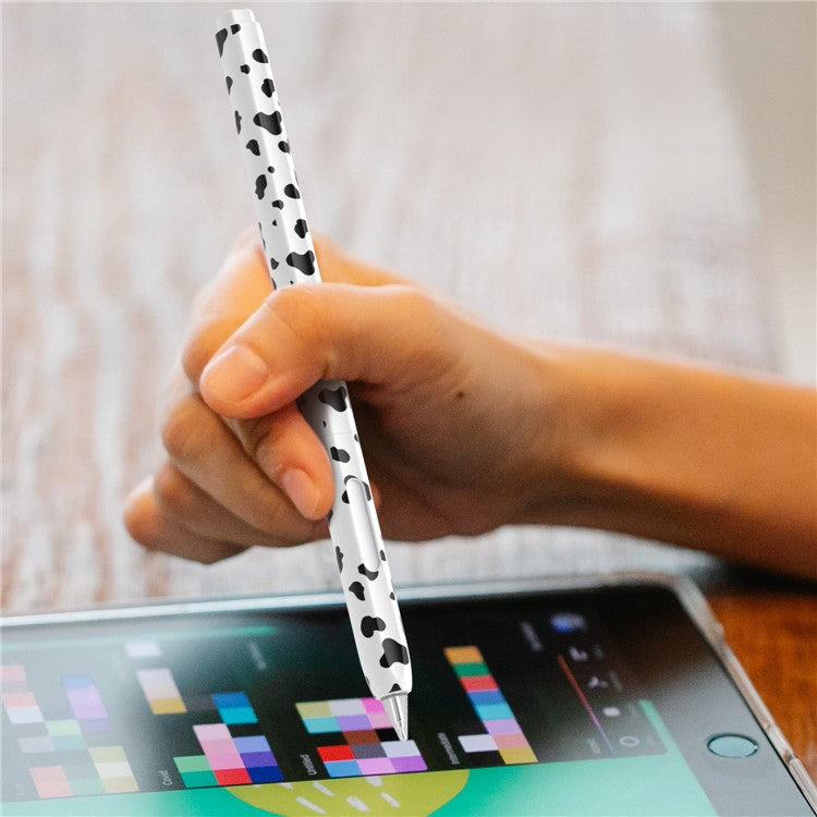 For Huawei M-Pencil 1st Generation Silicone Sleeve Cow Pattern Stylus Pen Protective Cover - Sky Blue