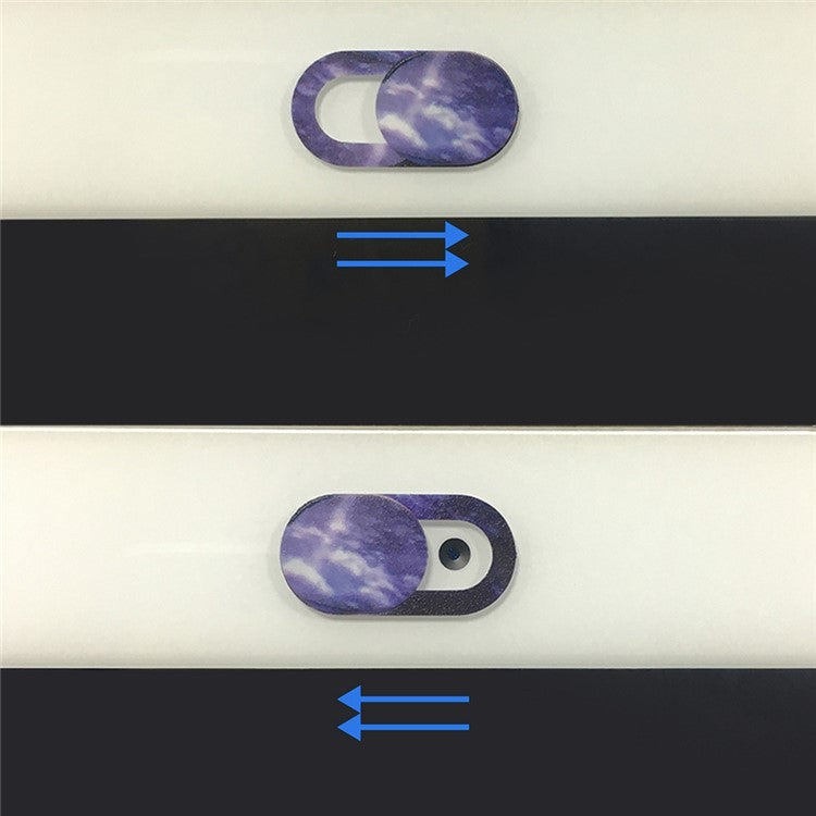 5Pcs / Set Starry Sky Pattern + 1Pc Floral Pattern Webcam Cover Anti-spy Laptop Tablet Camera Slider Privacy Protection Sticker