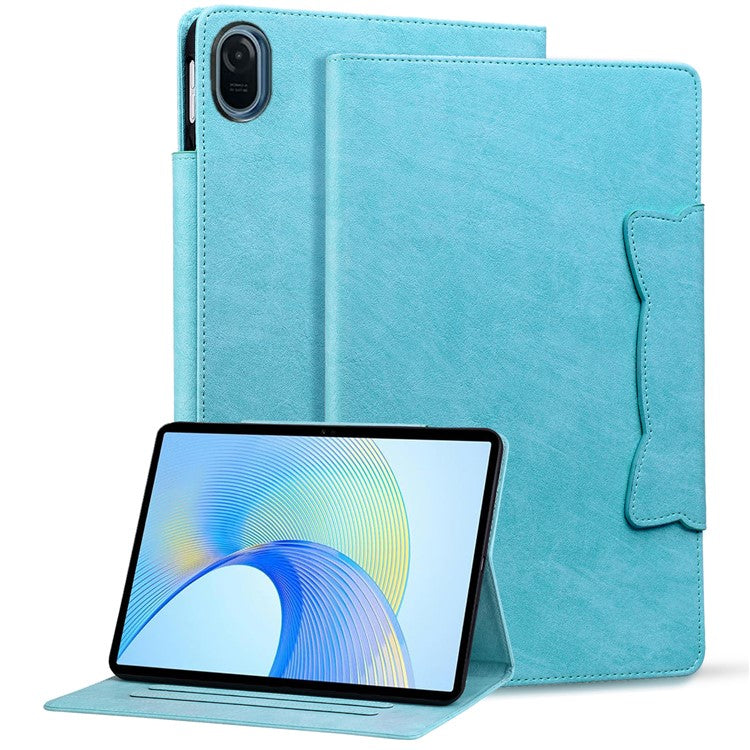 For Honor Pad 8 Stand Case Magnetic Clasp PU Leather Tablet Cover with Card Slots - Sky Blue