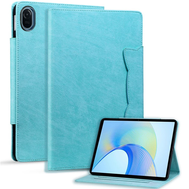 For Honor Pad 8 Stand Case Magnetic Clasp PU Leather Tablet Cover with Card Slots - Sky Blue