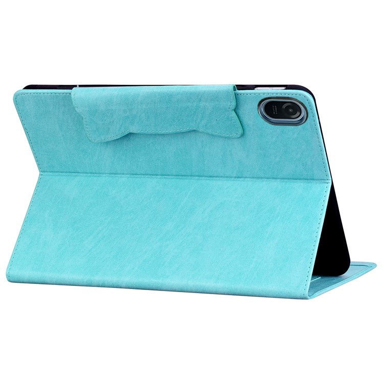 For Honor Pad 8 Stand Case Magnetic Clasp PU Leather Tablet Cover with Card Slots - Sky Blue