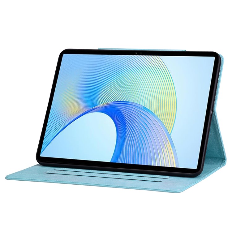 For Honor Pad 8 Stand Case Magnetic Clasp PU Leather Tablet Cover with Card Slots - Sky Blue