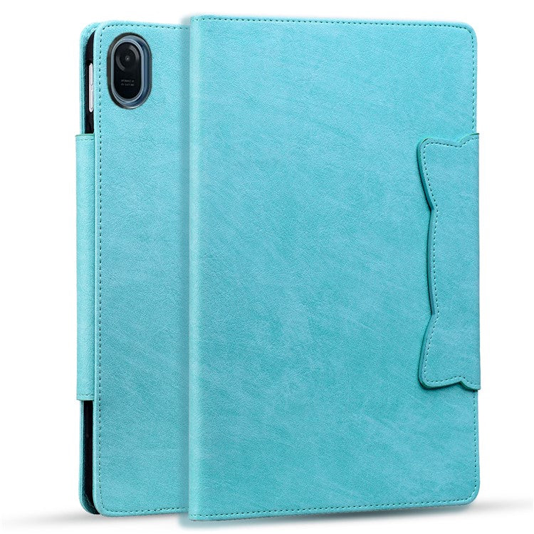 For Honor Pad 8 Stand Case Magnetic Clasp PU Leather Tablet Cover with Card Slots - Sky Blue
