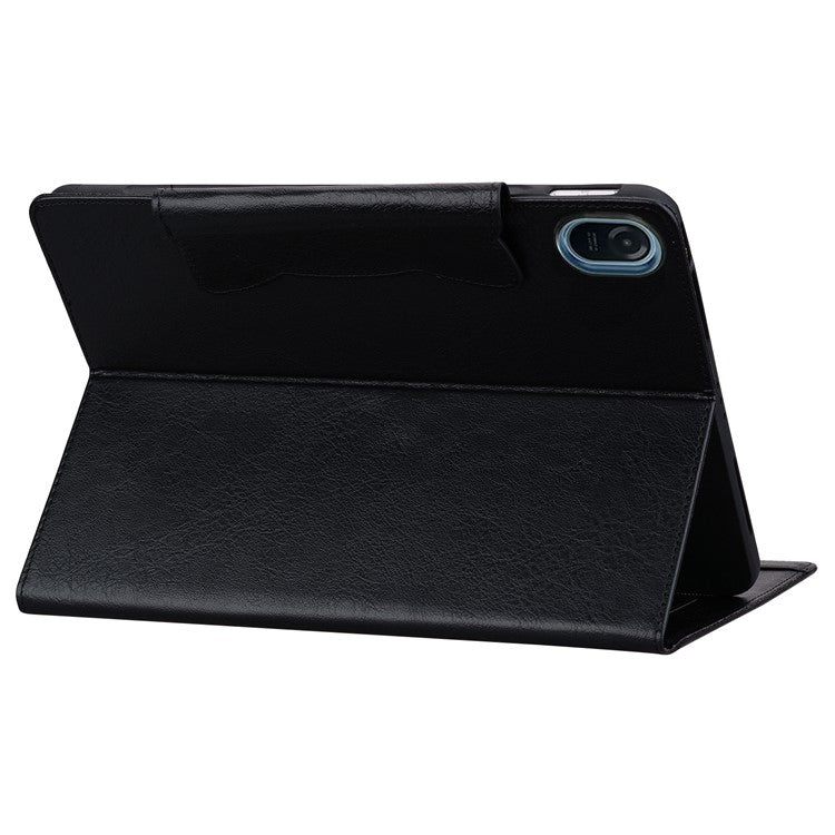 For Honor Pad 8 Stand Case Magnetic Clasp PU Leather Tablet Cover with Card Slots - Black