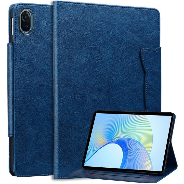 For Honor Pad 8 Stand Case Magnetic Clasp PU Leather Tablet Cover with Card Slots - Blue