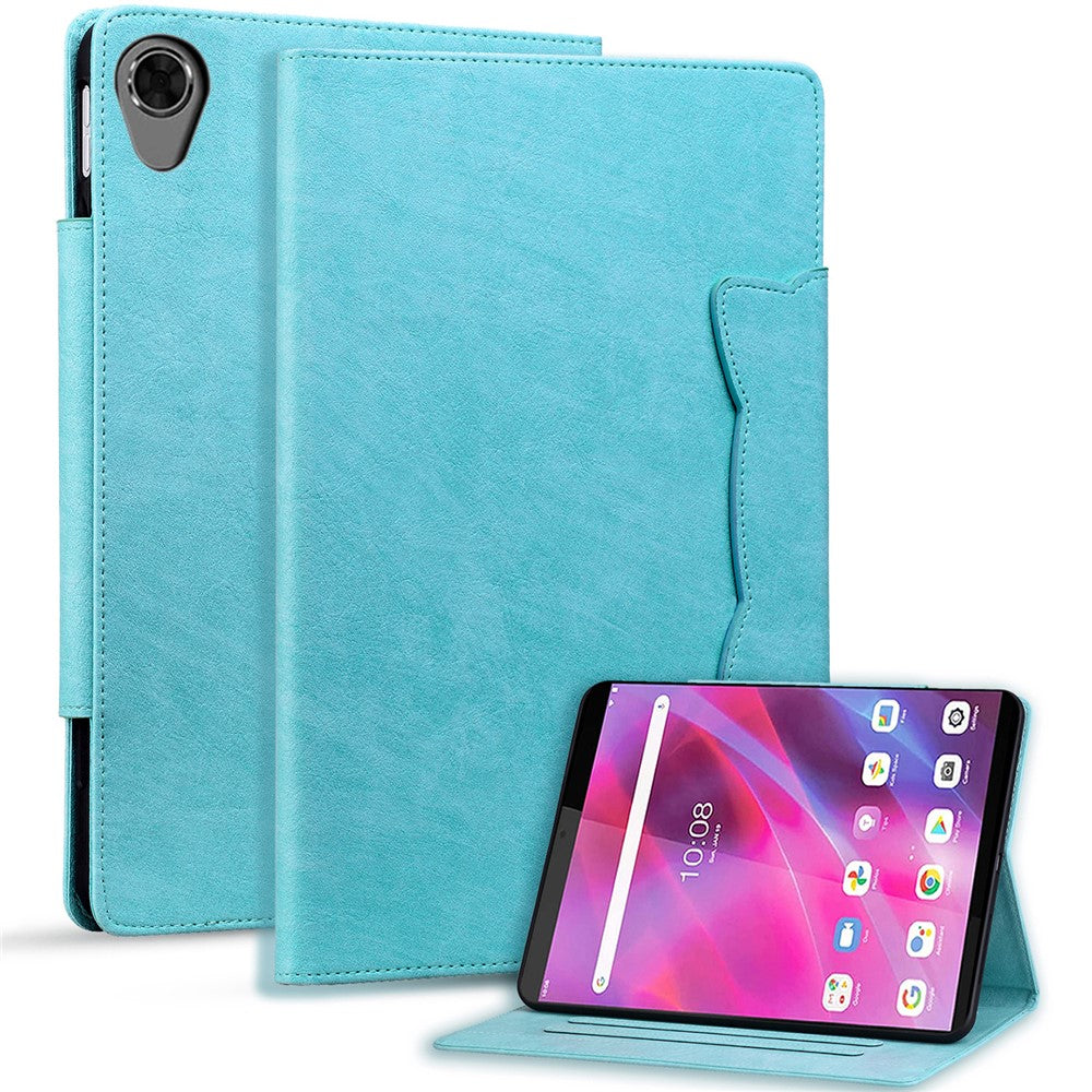 For Lenovo Tab M8 (HD) / M8 (FHD) / M8 (3rd Gen) Stand Case PU Leather Tablet Cover with Card Holder - Sky Blue
