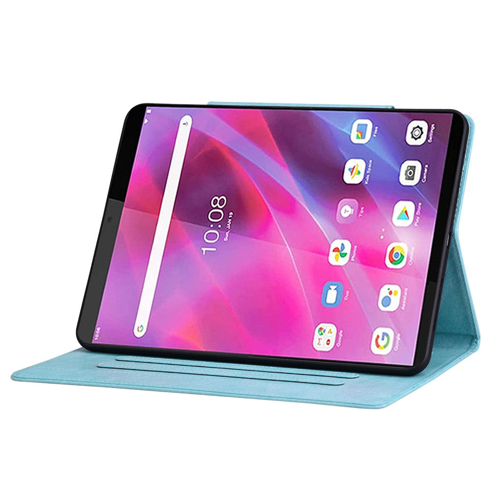 For Lenovo Tab M8 (HD) / M8 (FHD) / M8 (3rd Gen) Stand Case PU Leather Tablet Cover with Card Holder - Sky Blue
