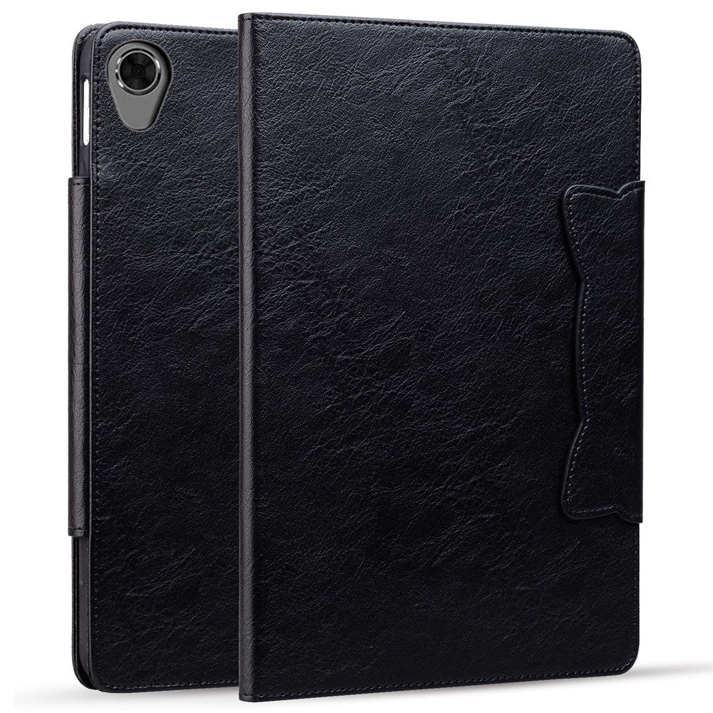 For Lenovo Tab M8 (HD) / M8 (FHD) / M8 (3rd Gen) Stand Case PU Leather Tablet Cover with Card Holder - Black