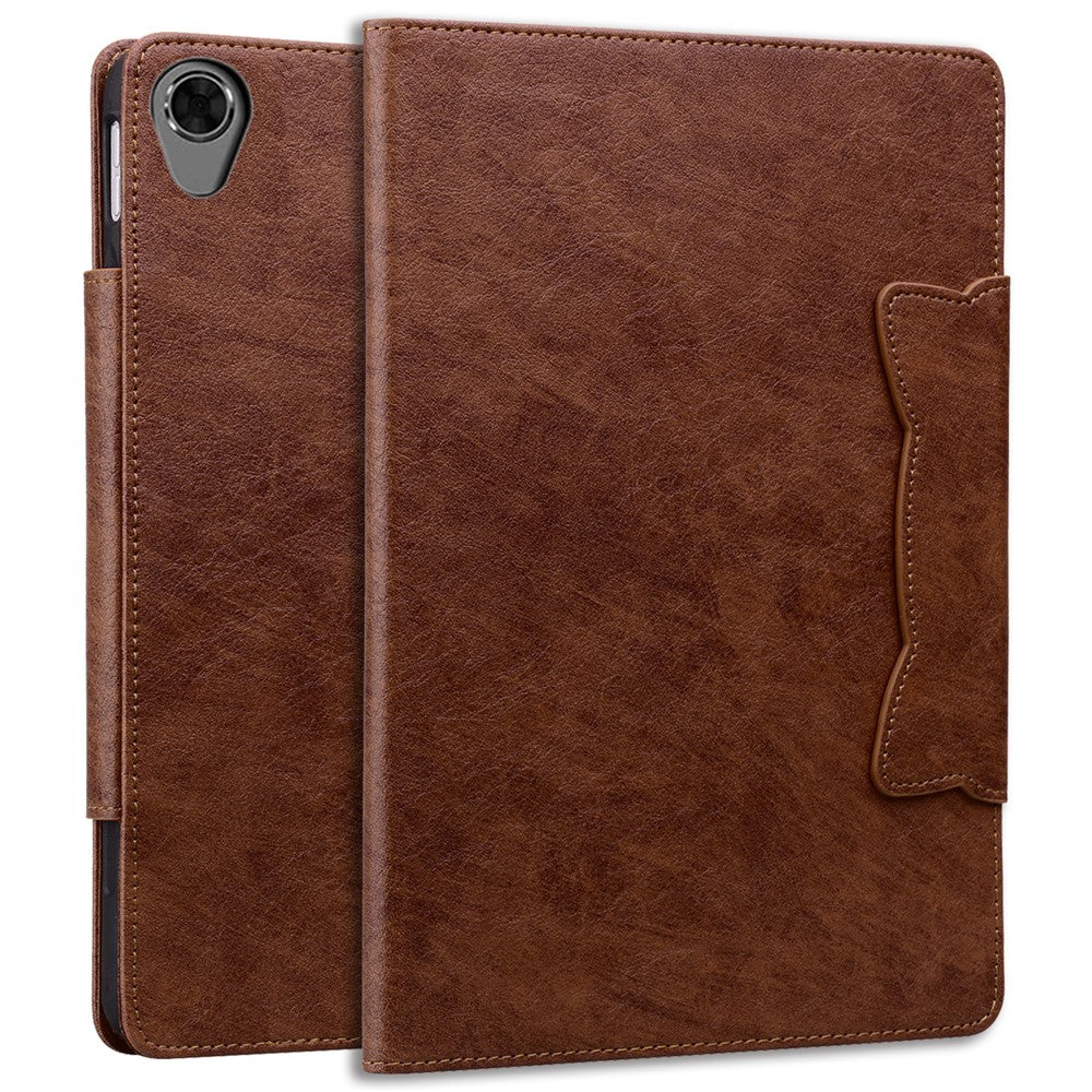 For Lenovo Tab M8 (HD) / M8 (FHD) / M8 (3rd Gen) Stand Case PU Leather Tablet Cover with Card Holder - Brown