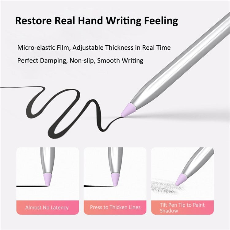 For Huawei M-Pencil 2nd / 1st Generation 10Pcs Touch Screen Stylus Pen Nib Sleeve Silicone Pen Tip Cover - Grey