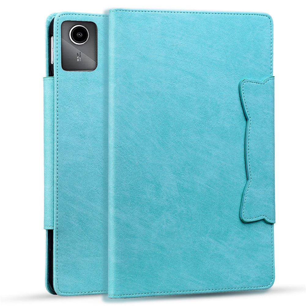 For Lenovo Tab M11 Case Anti-Scratch PU Leather Tablet Cover with Card Slots - Sky Blue