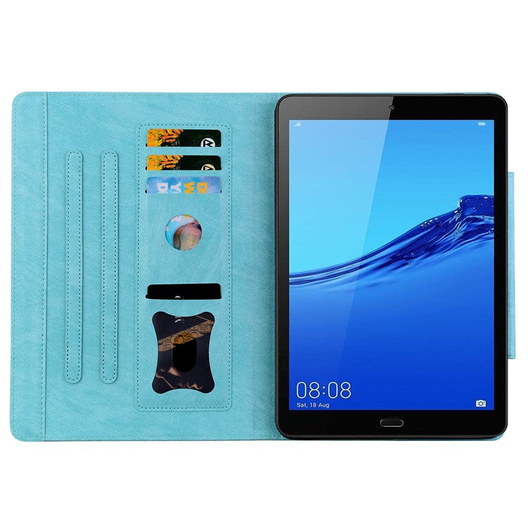 For Huawei Mediapad M5 8 (8.4-inch) Case PU Leather Folio Stand Tablet Cover Cute Magnetic Clasp - Sky Blue