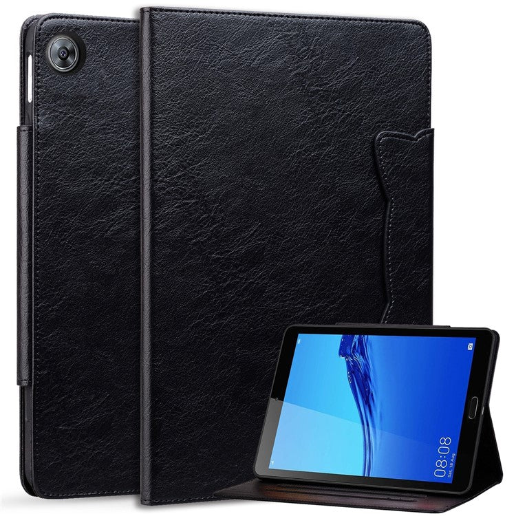 For Huawei MediaPad M5 8 (8.4-inch) Case PU Leather Folio Stand Tablet Cover Cute Magnetic Clasp - Black