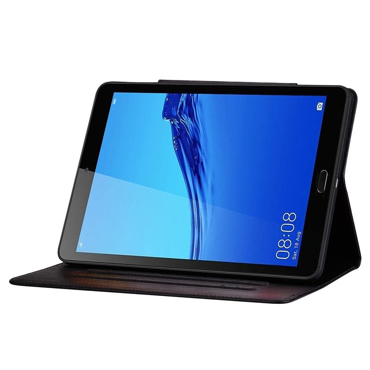 For Huawei MediaPad M5 8 (8.4-inch) Case PU Leather Folio Stand Tablet Cover Cute Magnetic Clasp - Black