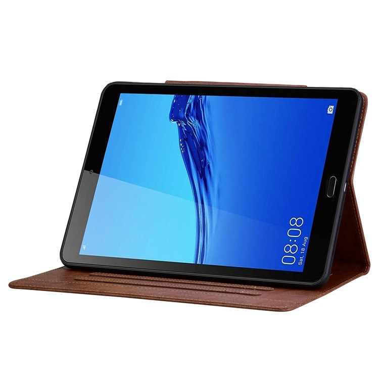 For Huawei MediaPad M5 8 (8.4-inch) Case PU Leather Folio Stand Tablet Cover Cute Magnetic Clasp - Brown