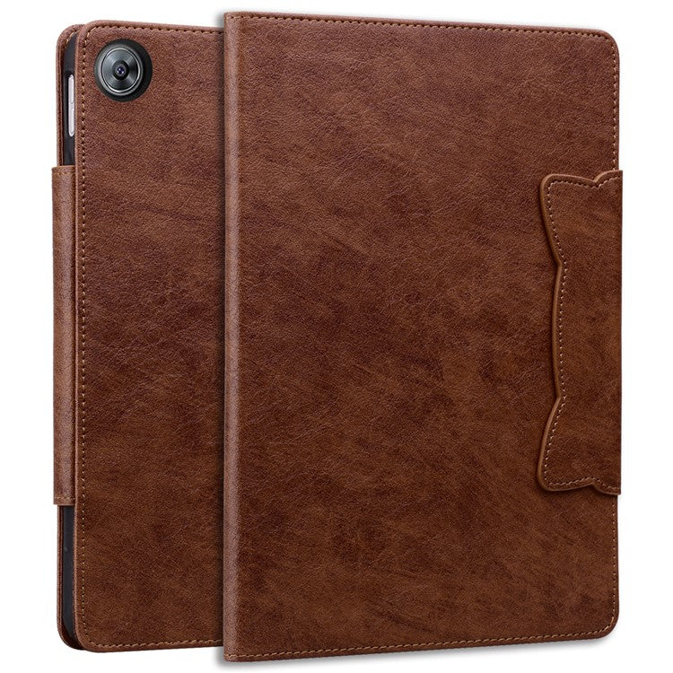 For Huawei MediaPad M5 8 (8.4-inch) Case PU Leather Folio Stand Tablet Cover Cute Magnetic Clasp - Brown