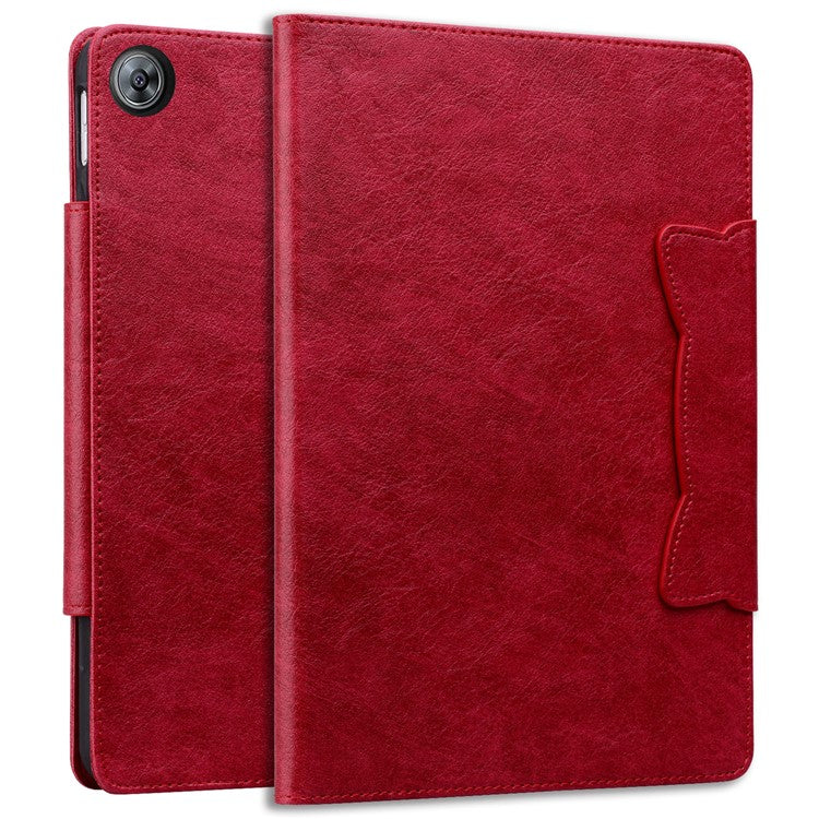 For Huawei MediaPad M5 8 (8.4-inch) Case PU Leather Folio Stand Tablet Cover Cute Magnetic Clasp - Red