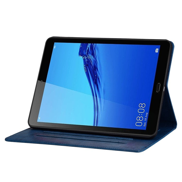For Huawei MediaPad M5 8 (8.4-inch) Case PU Leather Folio Stand Tablet Cover Cute Magnetic Clasp - Blue