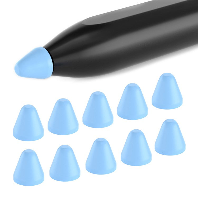 For Xiaomi Smart Pen 10Pcs Soft Silicone Pen Tip Cover Touch Screen Stylus Pen Nib Sleeve - Blue