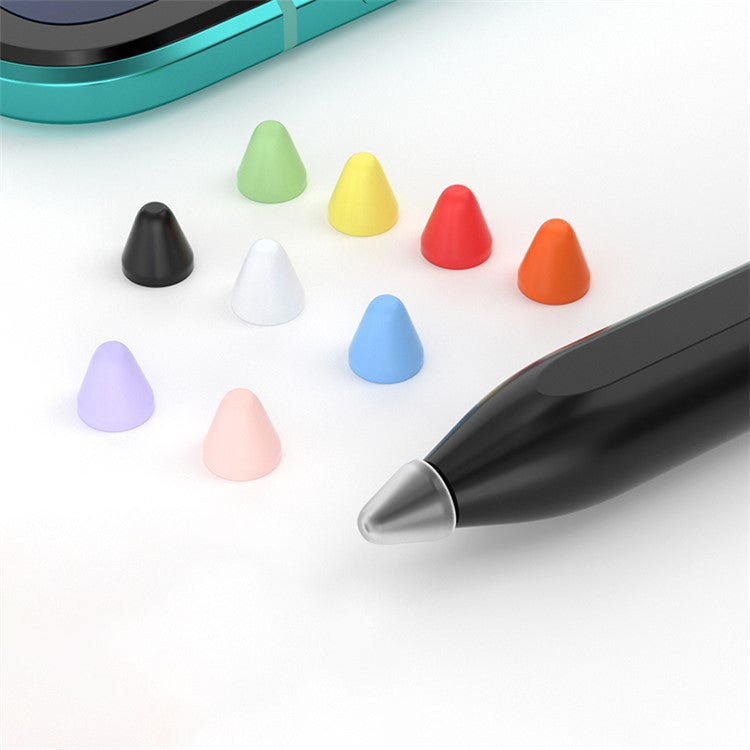 For Xiaomi Smart Pen 10Pcs Soft Silicone Pen Tip Cover Touch Screen Stylus Pen Nib Sleeve - White