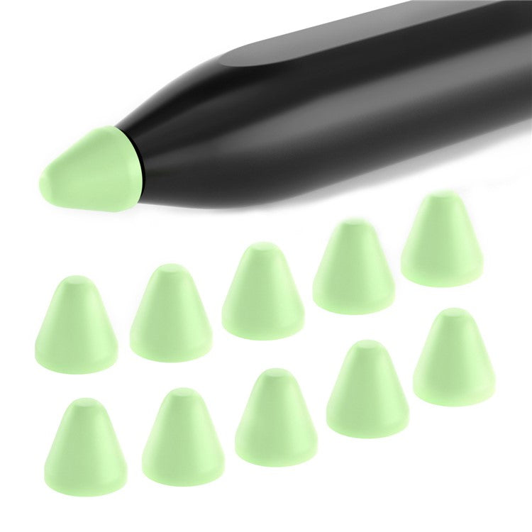 For Xiaomi Smart Pen 10Pcs Soft Silicone Pen Tip Cover Touch Screen Stylus Pen Nib Sleeve - Green