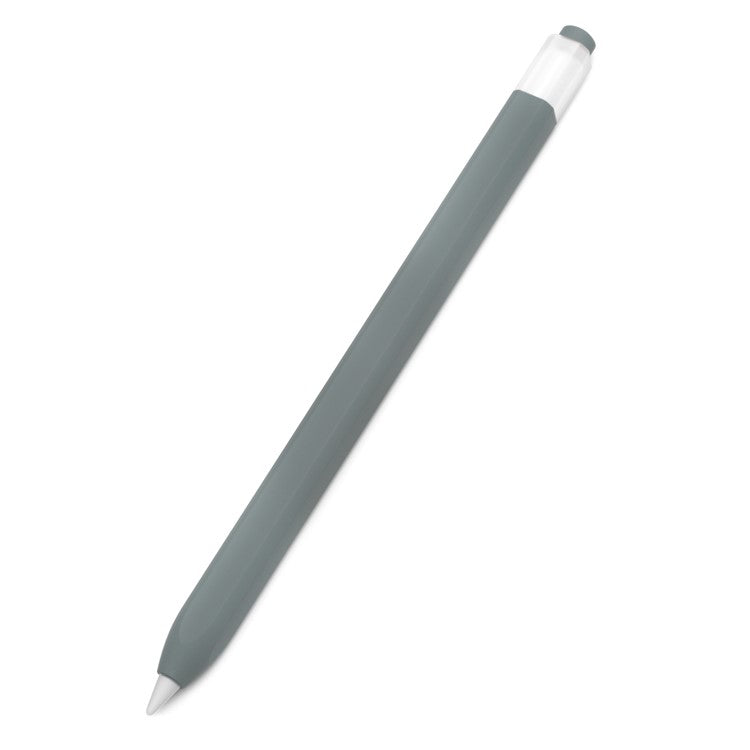 For Apple Pencil (1st Generation) Jelly Stylus Pen Silicone Sleeve Protective Cover (Short Version) - Grey