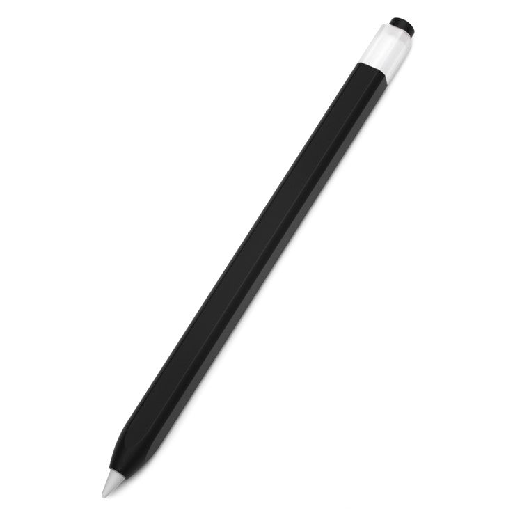 For Apple Pencil (1st Generation) Jelly Stylus Pen Silicone Sleeve Protective Cover (Short Version) - Black