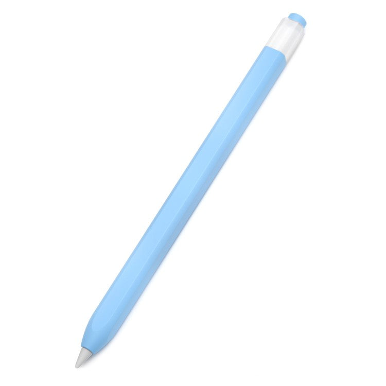 For Apple Pencil (1st Generation) Jelly Stylus Pen Silicone Sleeve Protective Cover (Short Version) - Sky Blue