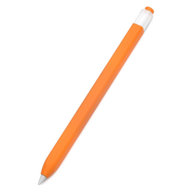 For Apple Pencil (1st Generation) Jelly Stylus Pen Silicone Sleeve Protective Cover (Short Version) - Orange