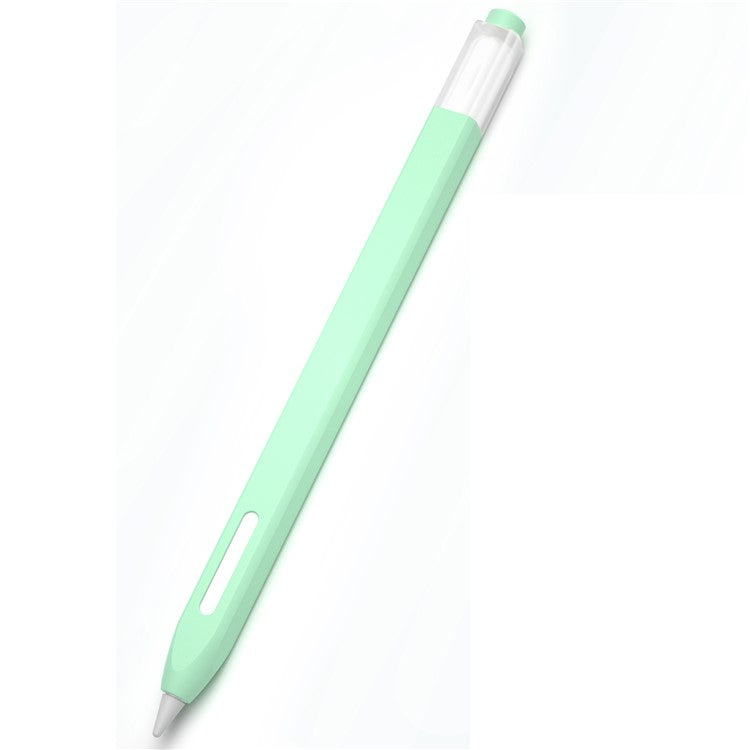 For Apple Pencil Pro / Pencil (2nd Generation) Jelly Stylus Pen Silicone Sleeve Anti-Drop Anti-Dirt Cover (Short Version) - Cyan