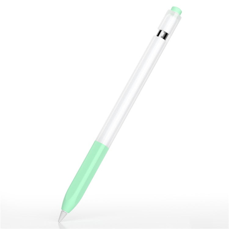 For Apple Pencil (1st Generation) Jelly Stylus Pen Silicone Protective Sleeve Drop-proof Cover - Cyan