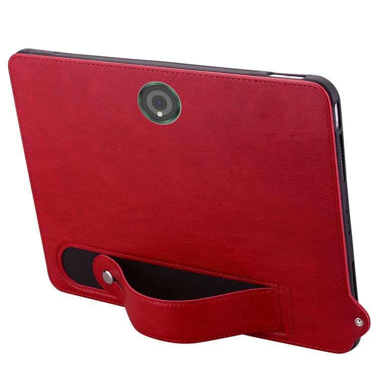 For OnePlus Pad Pro Case Hand Strap Kickstand Leather Tablet Cover - Red