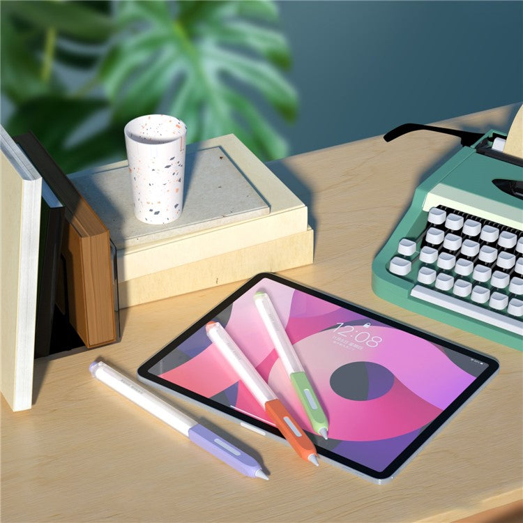 For Apple Pencil Pro / Pencil (2nd Generation) Jelly Stylus Pen Cover Soft Silicone Anti-Drop Protective Sleeve - Pink