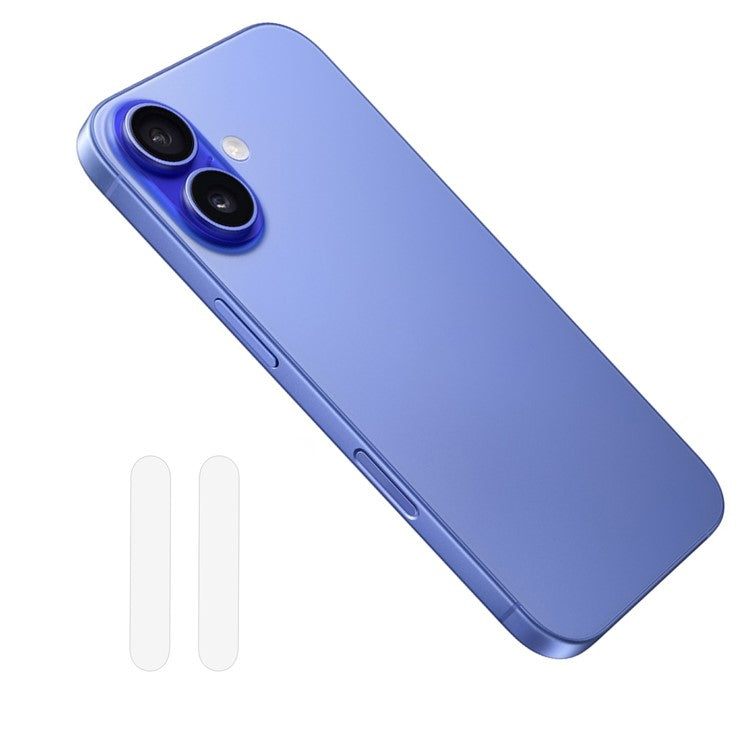 2Pcs Camera Touch Button Protector For iPhone 16 / 16 Plus / 16 Pro / 16 Pro Max Tempered Glass Film - Transparent