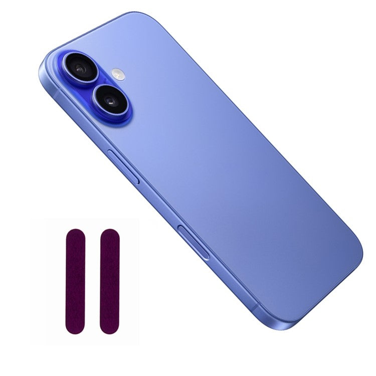 2Pcs Camera Touch Button Protector For iPhone 16 / 16 Plus / 16 Pro / 16 Pro Max Tempered Glass Film - Dark Purple