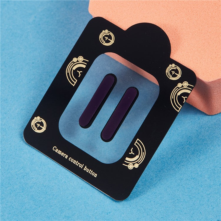 2Pcs Camera Touch Button Protector For iPhone 16 / 16 Plus / 16 Pro / 16 Pro Max Tempered Glass Film - Dark Purple