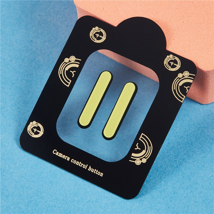 2Pcs Camera Touch Button Protector For iPhone 16 / 16 Plus / 16 Pro / 16 Pro Max Tempered Glass Film - Yellow