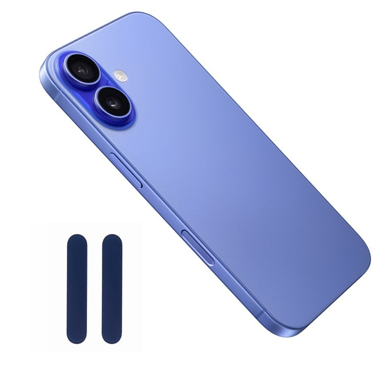 2Pcs Camera Touch Button Protector For iPhone 16 / 16 Plus / 16 Pro / 16 Pro Max Tempered Glass Film - Dark Blue
