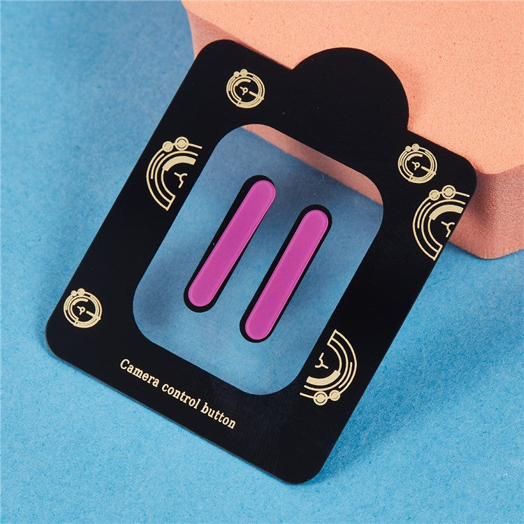 2Pcs Camera Touch Button Protector For iPhone 16 / 16 Plus / 16 Pro / 16 Pro Max Tempered Glass Film - Rose