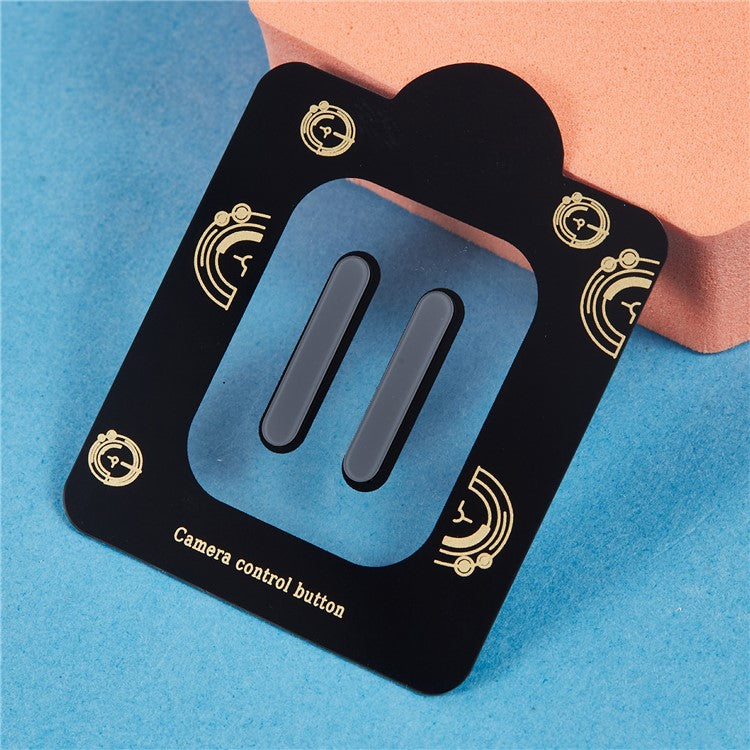 2Pcs Camera Touch Button Protector For iPhone 16 / 16 Plus / 16 Pro / 16 Pro Max Tempered Glass Film - Grey