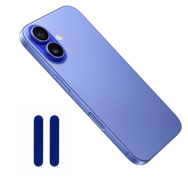 2Pcs Camera Touch Button Protector For iPhone 16 / 16 Plus / 16 Pro / 16 Pro Max Tempered Glass Film - Baby Blue