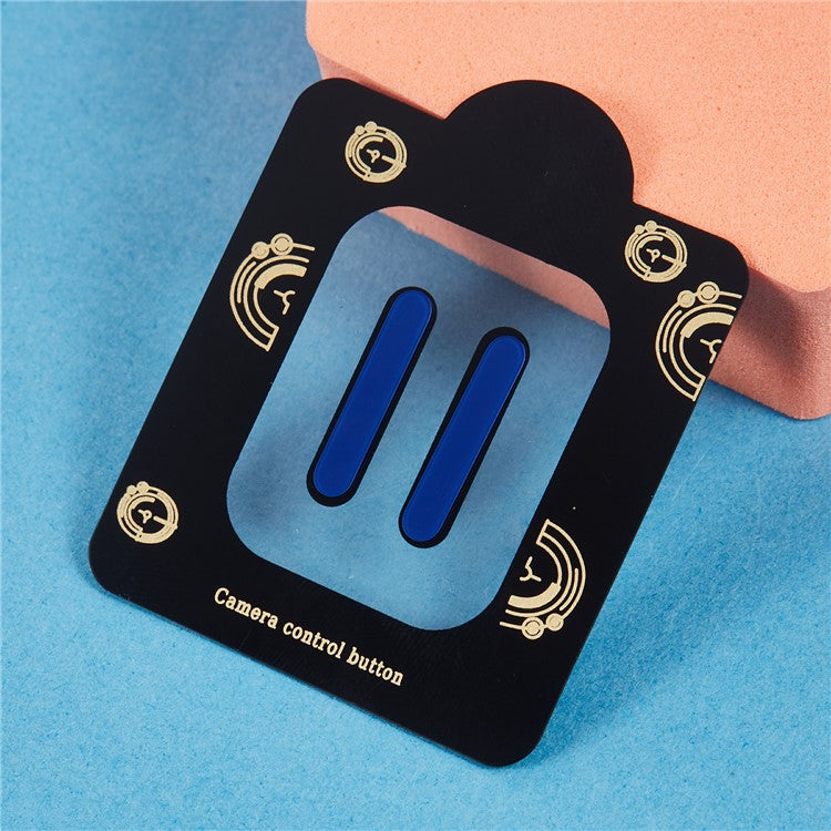 2Pcs Camera Touch Button Protector For iPhone 16 / 16 Plus / 16 Pro / 16 Pro Max Tempered Glass Film - Baby Blue