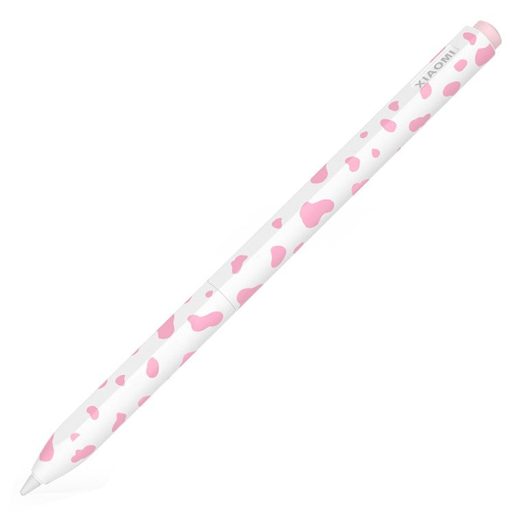 For Xiaomi Smart Pen (Gen 2) Cow Pattern Stylus Sleeve Silicone Protective Cover - Pink